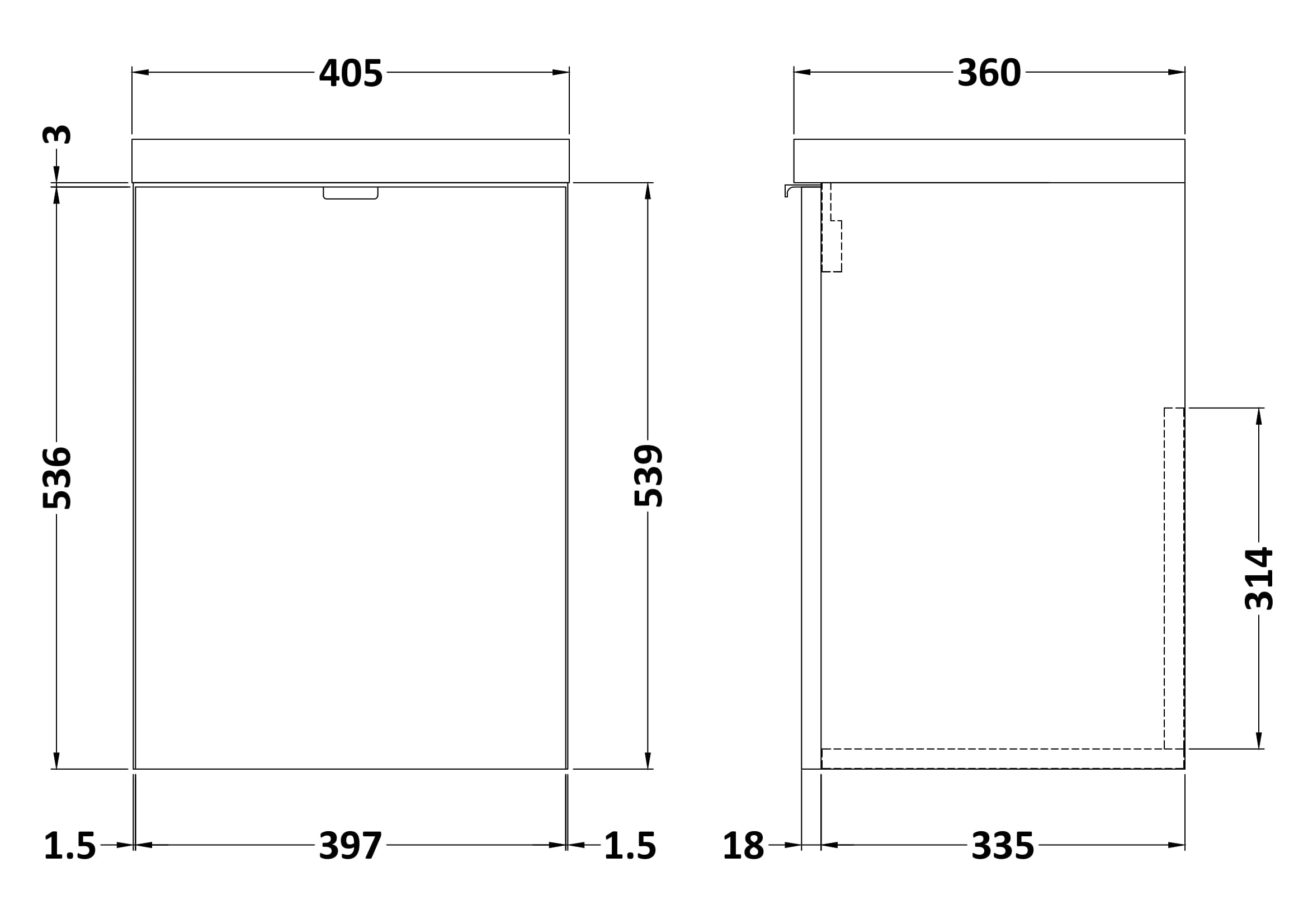 Hudson Reed Fusion 1-Door Wall Hung Vanity Unit with Rectangular Basin 400mm Wide - Natural Oak - CBI339