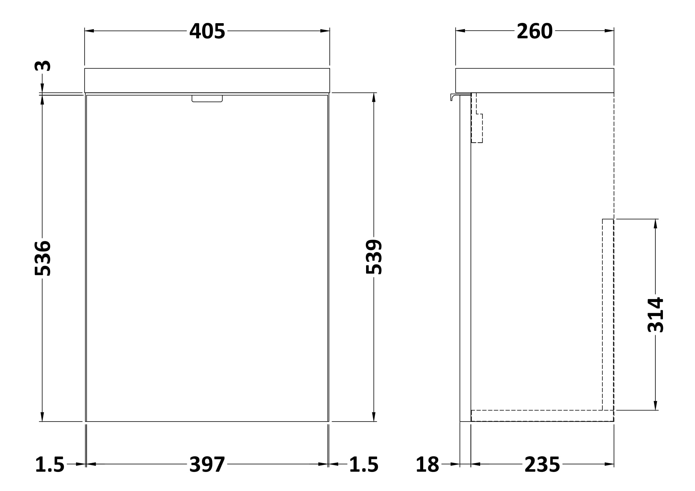 Hudson Reed Fusion 1-Door Wall Hung Vanity Unit with Compact Basin 400mm Wide - Brown Grey Avola - CBI537