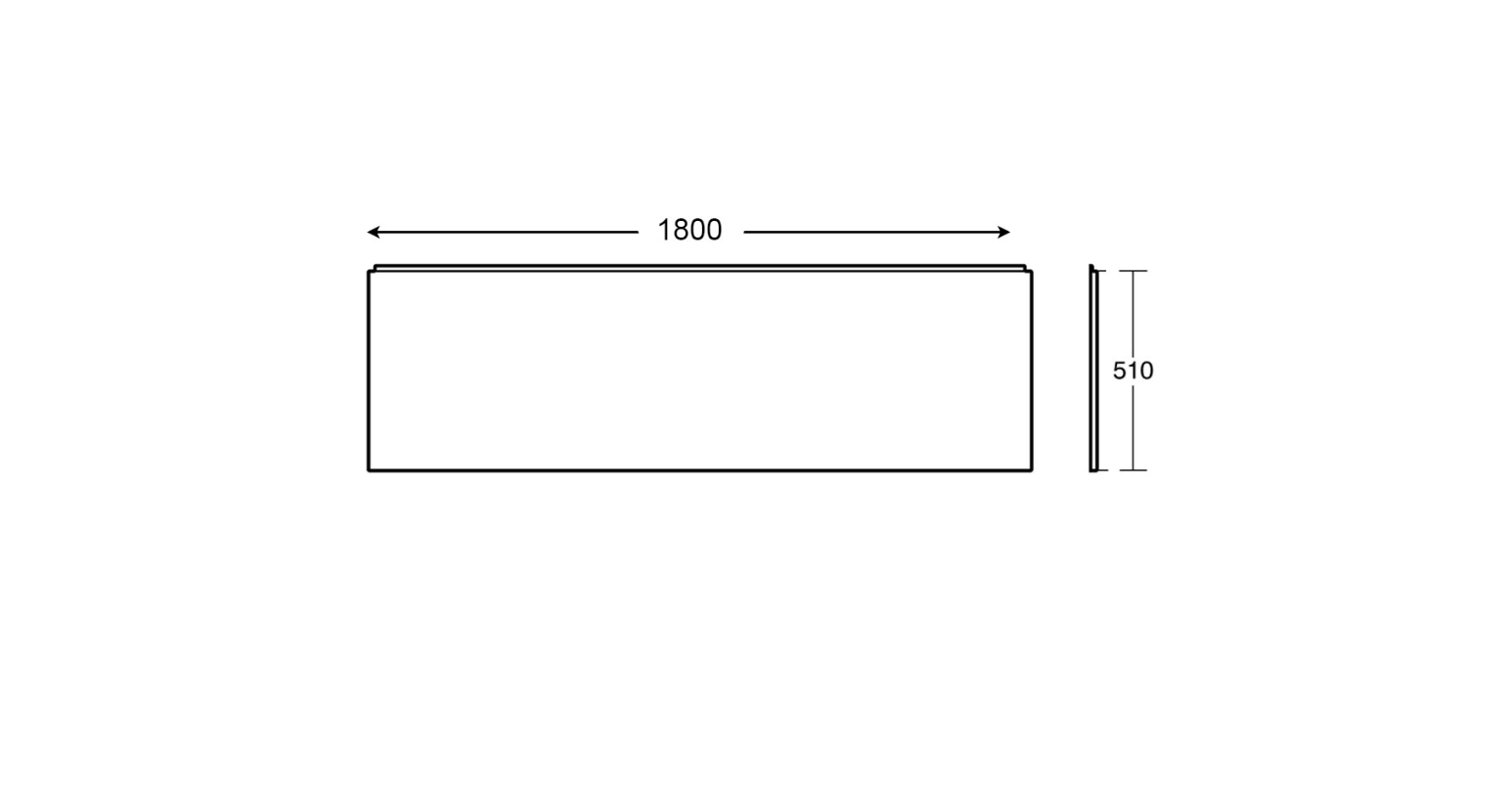 Ideal Standard Tempo Cube 1800mm Modern Acrylic Front Bath Panel - E260601