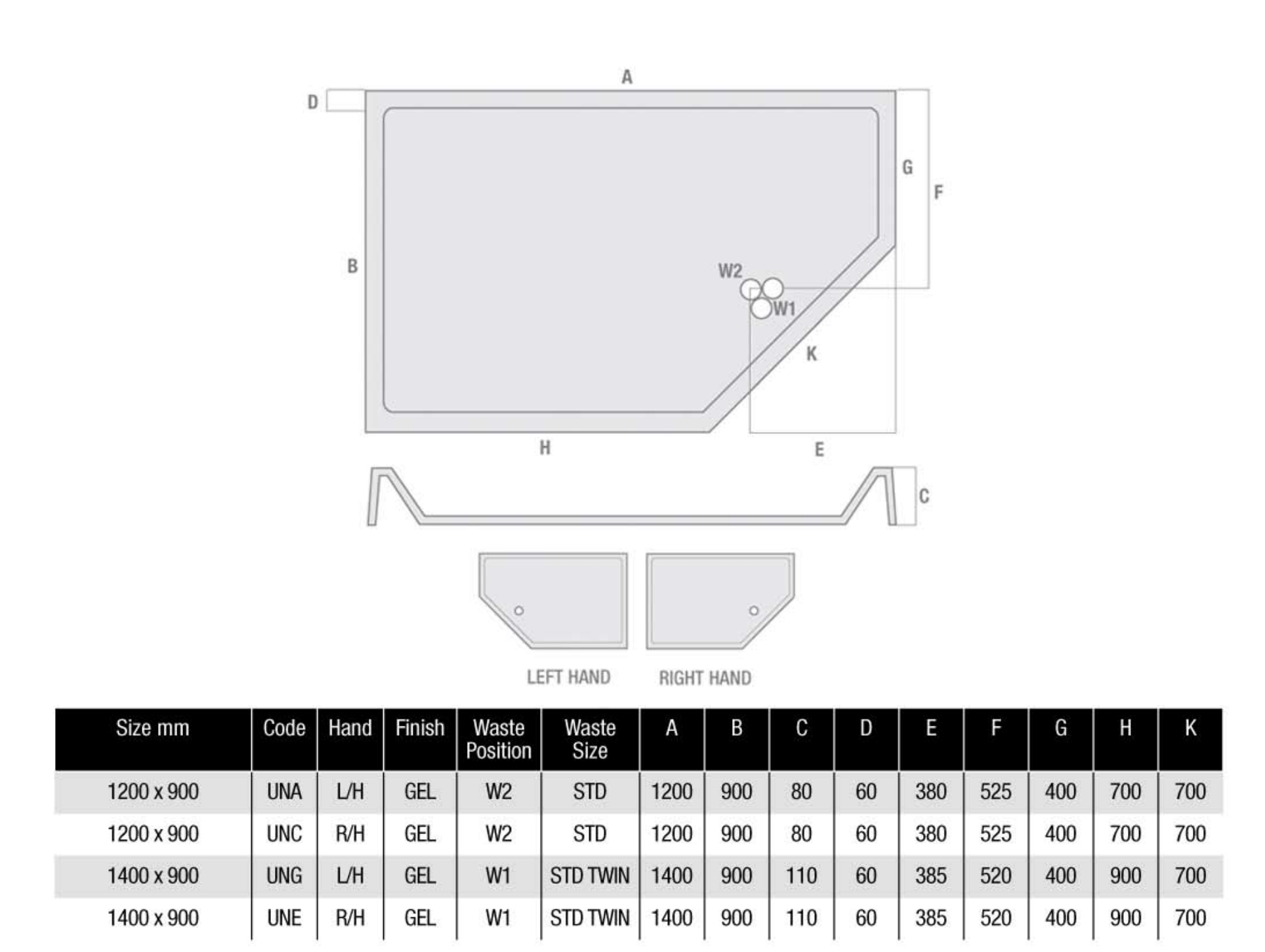 MX Elements Low Profile Flat Top Square Shower Tray 1500 x 760mm - XHL