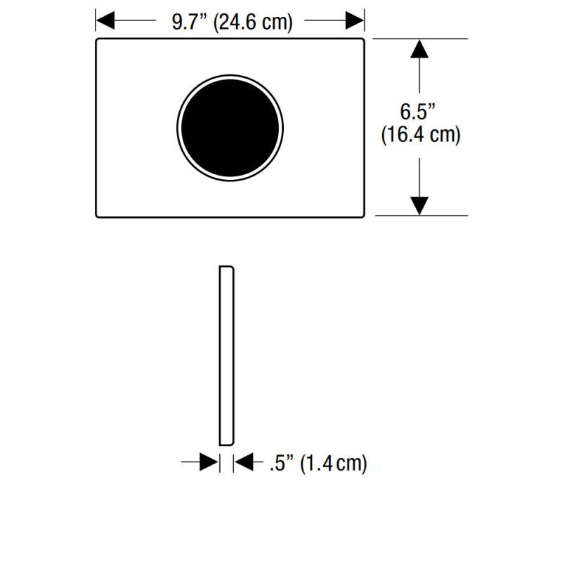 Geberit Sigma10 Modern Rectangular Single Flush Plate - Matt Black - 115.758.14.5