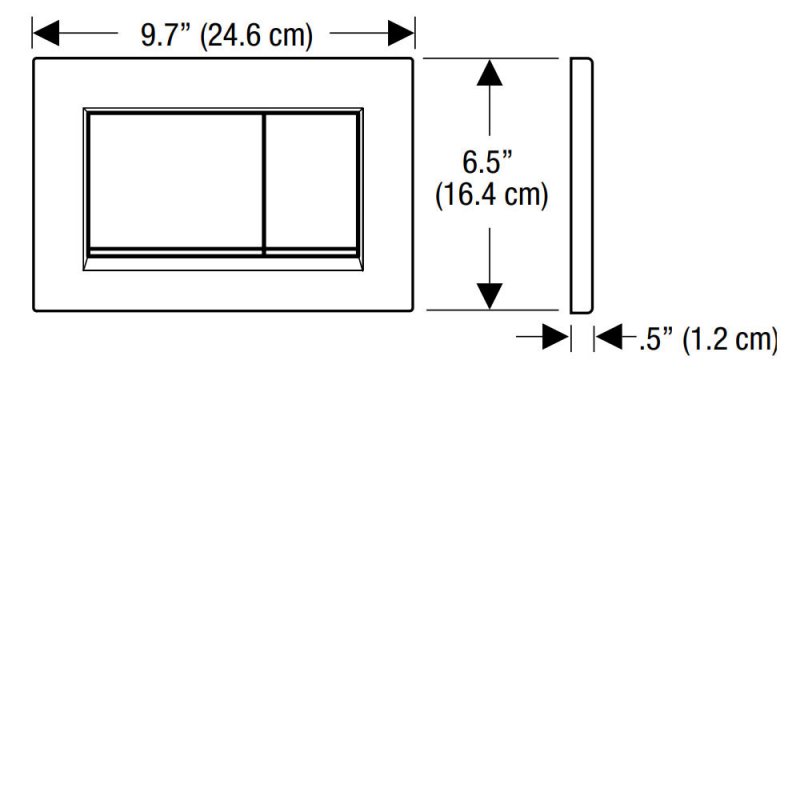 Geberit Sigma30 Modern Rectangular Dual Flush Plate - Matt Chrome - 115.883.JQ.1 - 246mmx164mmx12mm