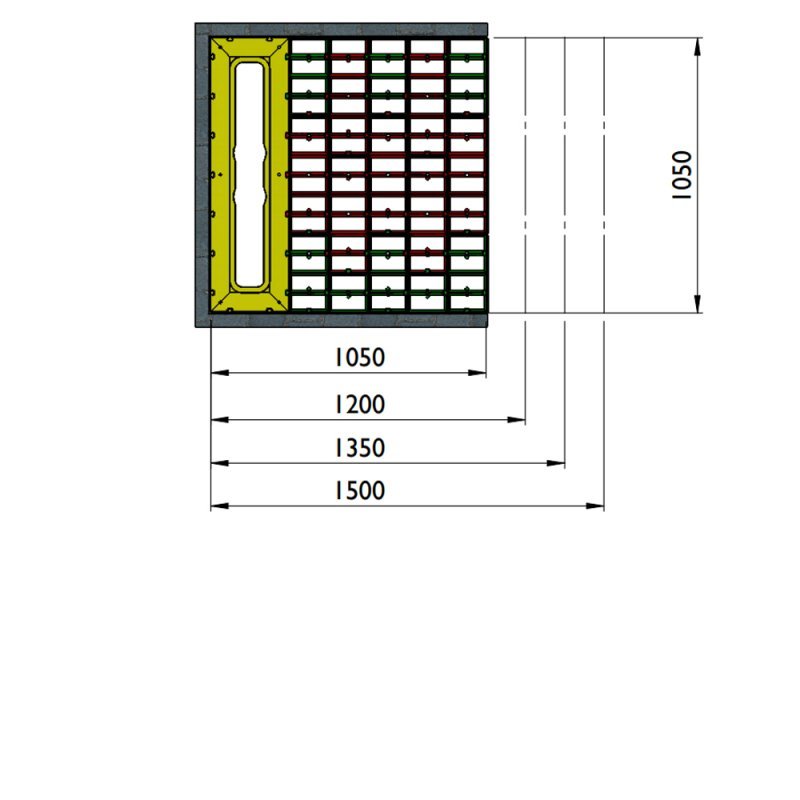 Impey Aqua-Grade Modern 800mm Linear Kit 3 Walls & 1 Fall for Tiled Floors 1200mm x 1050mm - Multi Coloured - AG80L120105/1F