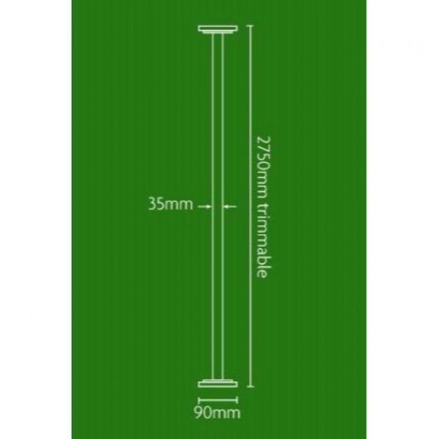 Impey Modern Floor to Ceiling Grab Pole - White - FCP1