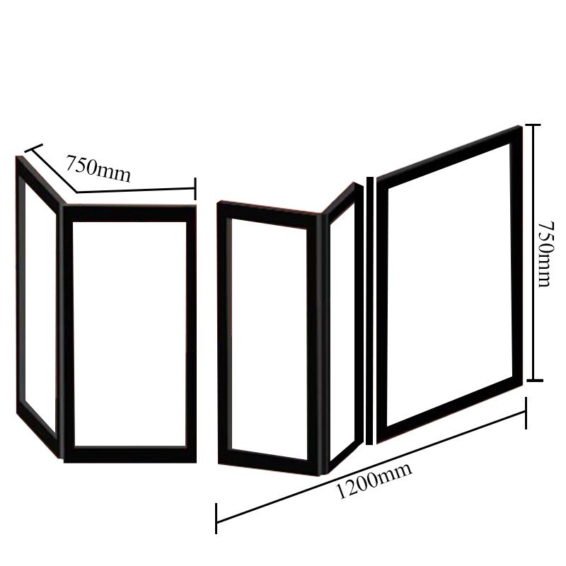 Impey Elevate Right Handed Option  E Corner Bi-Fold Half Height Door 1200mm x 750mm - White - EL-E-12075W-R