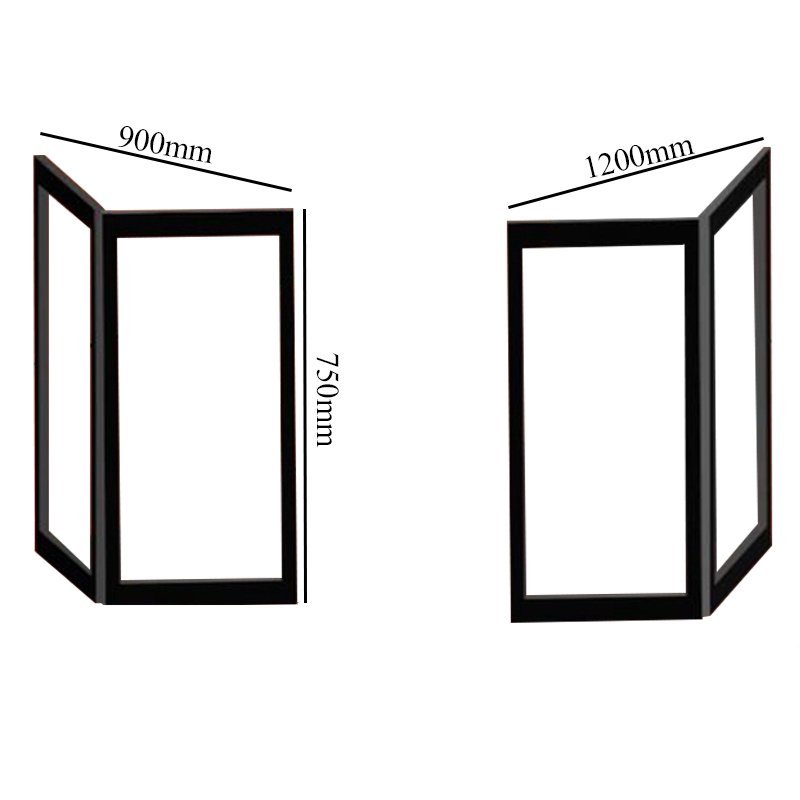 Impey Elevate Right Handed Bi-Fold Option H Corner Bi-Fold Half Height Door 1200mm x 900mm - White - EL-H-12090W-R