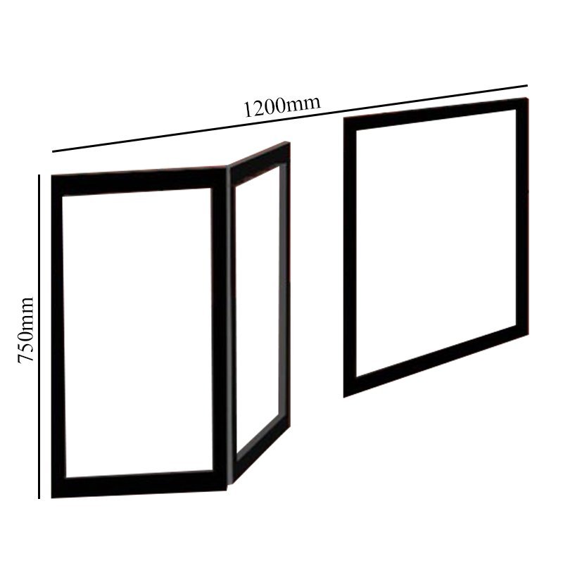 Impey Elevate Right Handed Option M Alcove Bi-Fold Half Height Door 1200mm - White - EL-M-120W-R