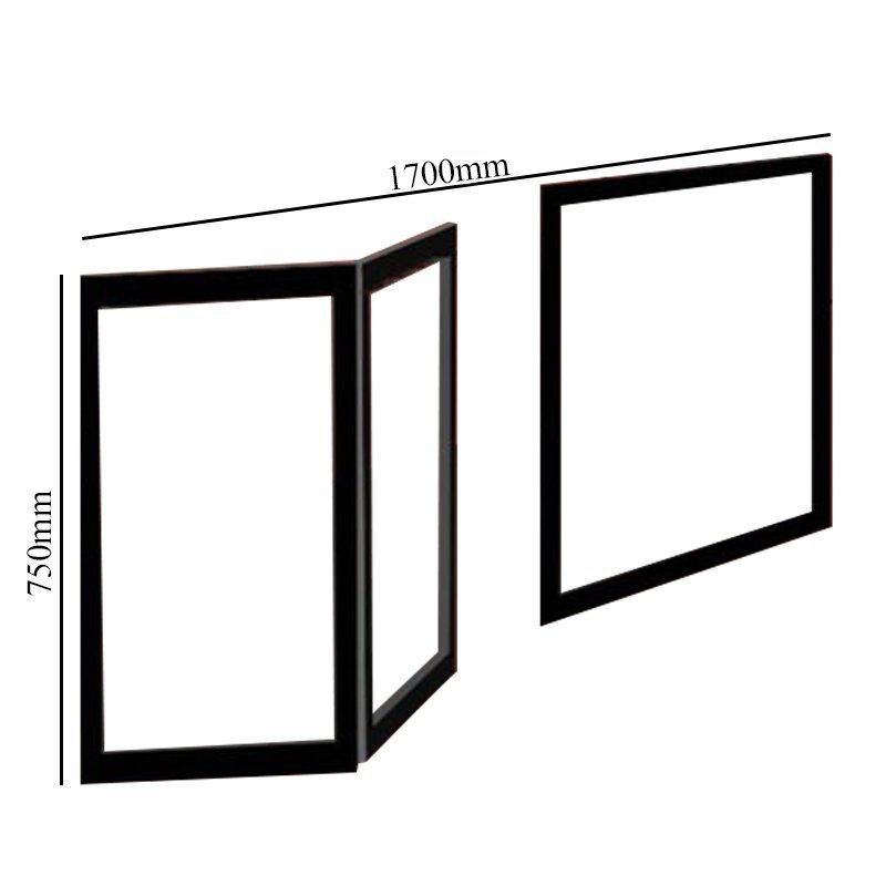 Impey Elevate Right Handed Option M Alcove Bi-Fold Half Height Door 1700mm - White - EL-M-170W-R