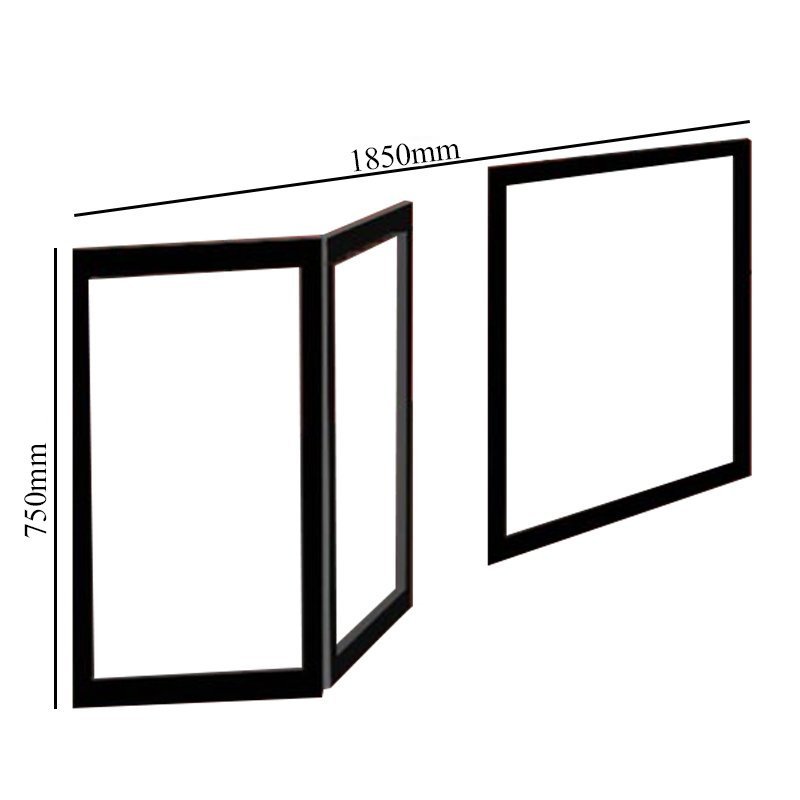 Impey Elevate Right Handed Option M Alcove Bi-Fold Half Height Door 1850mm - White - EL-M-185W-R