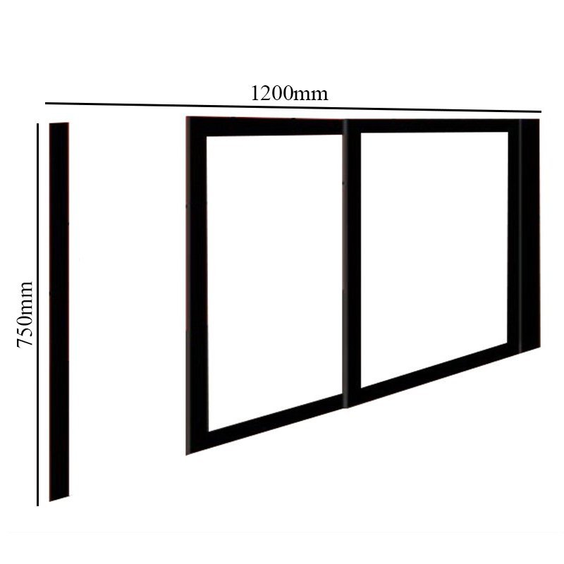 Impey Freeglide Right Handed Option 2 Alcove Sliding Half Height Door 1200mm Wide - White - FG-2-120W-R