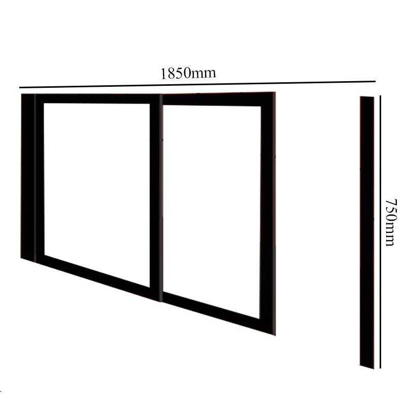 Impey Freeglide Left Handed Option 3 Alcove Sliding Half Height Door 1850mm Wide - White - FG-3-185W-L