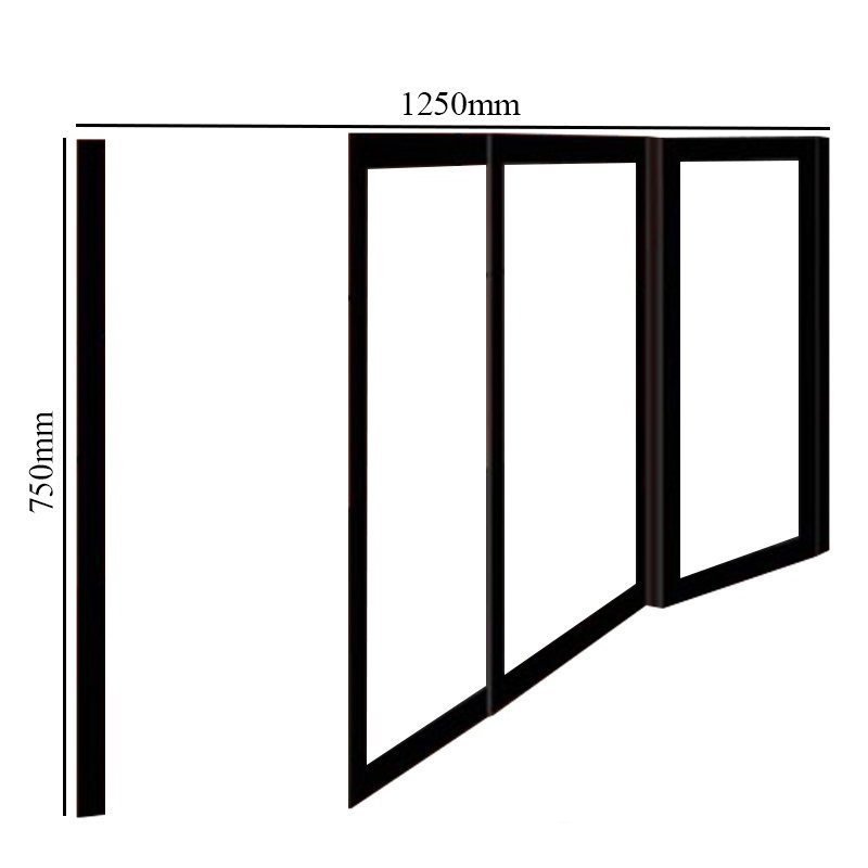 Impey Freeglide Right Handed Option 5 Alcove Sliding Half Height Door 1250mm Wide - White - FG-5-125W-R