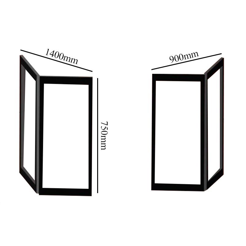 Impey Freeglide Left Handed Option H Corner Bi-Fold Half Height Door 1400mm X 900mm - White - FG-H-14090W-L