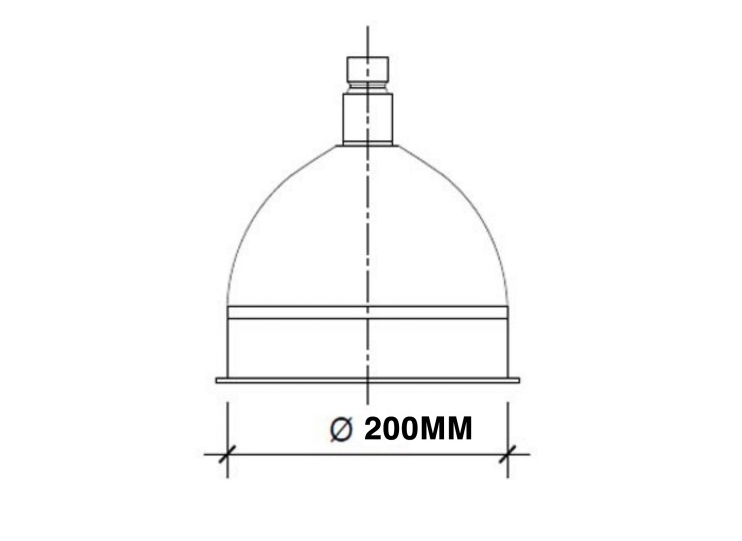 JTP Grosvenor Cross Victorian Shower Head 200mm - Nickel - 15889NK