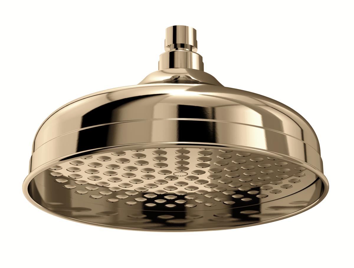 Bristan Traditional Stainless Steel Round Fixed Shower Head 200mm - Gold - FH TDRD02 G 
