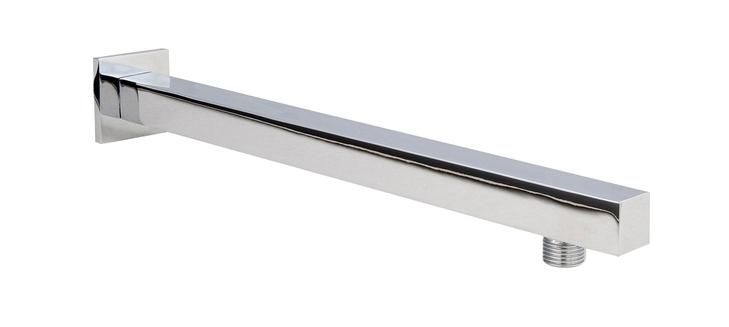 Nuie Modern Square Wall Mounted Shower Arm 321mm Length - Chrome - ARM19 