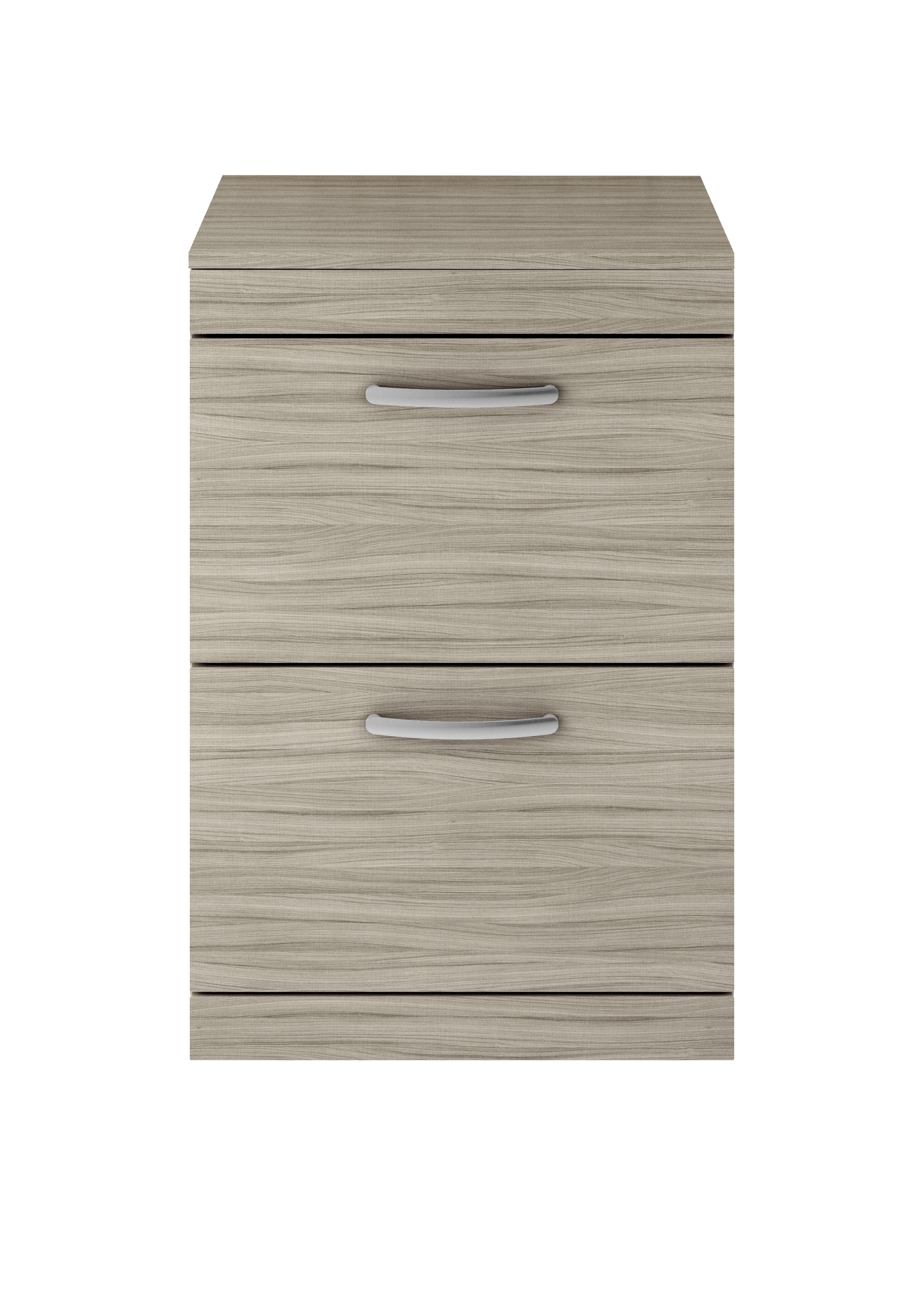 Nuie Athena 2-Drawer Floor Standing Vanity Unit and Worktop 600mm Wide - Driftwood - ATH029W 