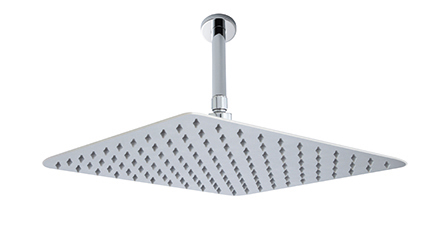 Hudson Reed Thin Square Stainless Steel Fixed Shower Head - HEAD45 