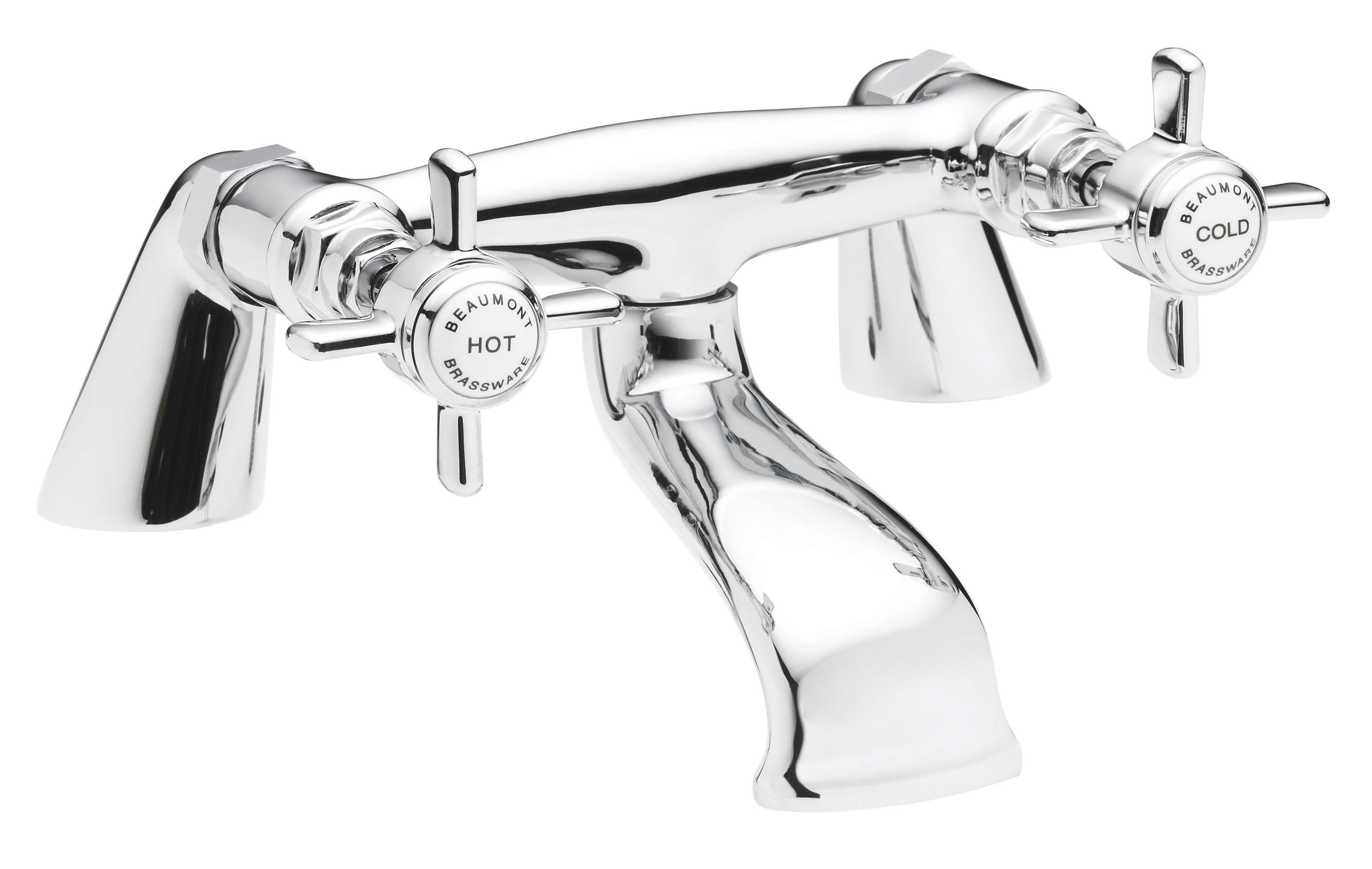 Nuie Beaumont Chrome Traditional Bath Filler - I328X 