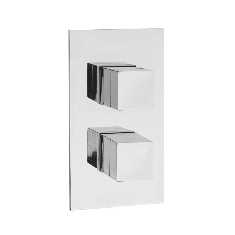 Hudson Reed Lennox Thermostatic Dual Handle Concealed Shower Valve - Chrome - SQR3210 