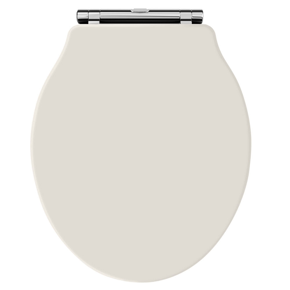 Hudson Reed Chancery Traditional Soft Close Toilet Seat Chrome Hinges - Timeless Sand - LOS498 