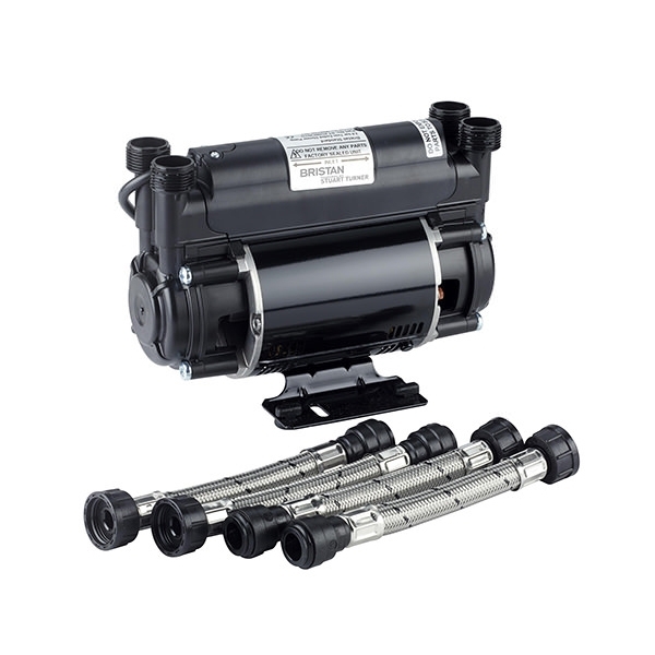 Bristan Twin Impeller Shower Booster Pump, 2.0 Bar, Black 