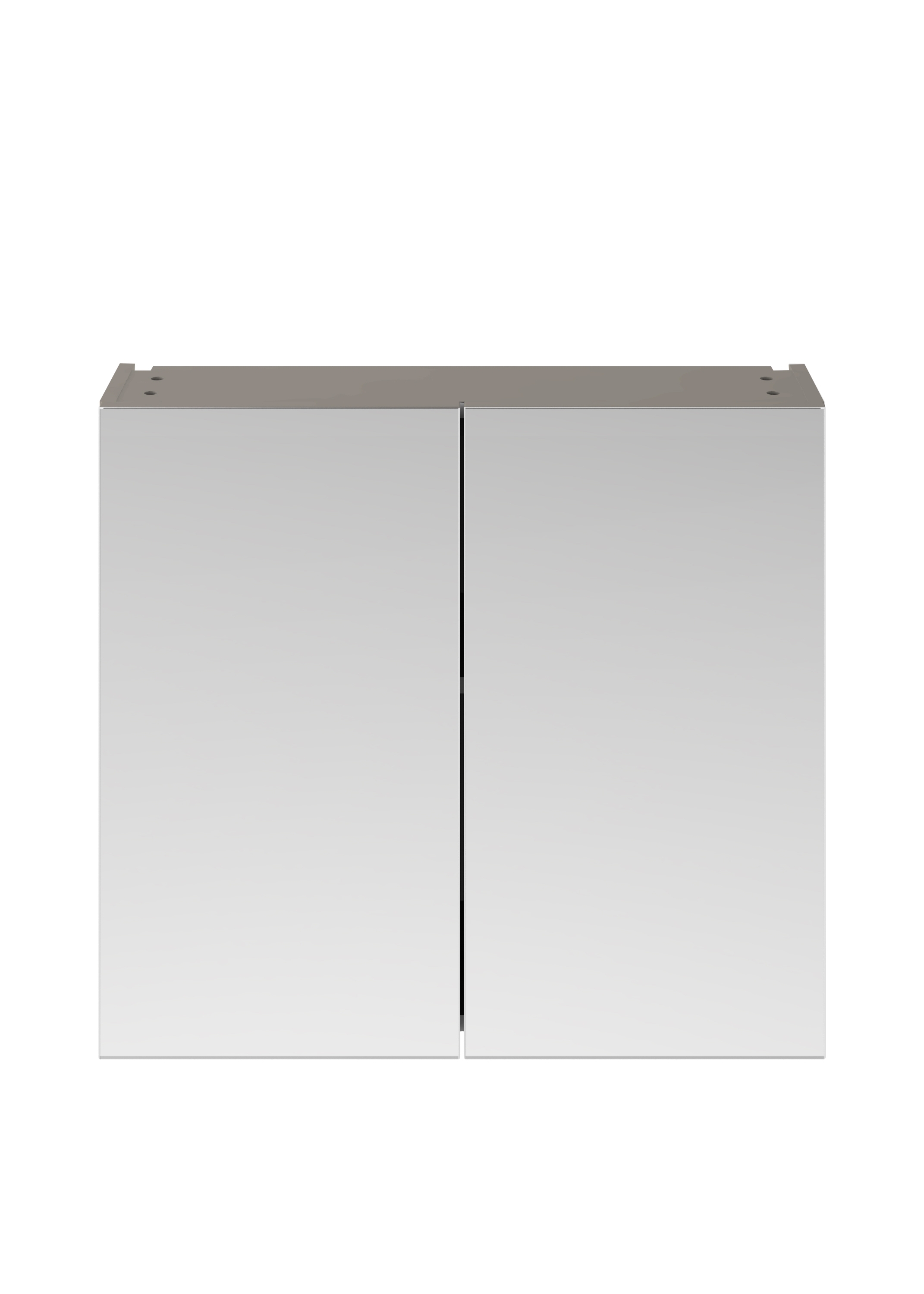 Nuie Athena (50/50) Mirrored Cabinet 800mm Wide - Stone Grey- MOC519 