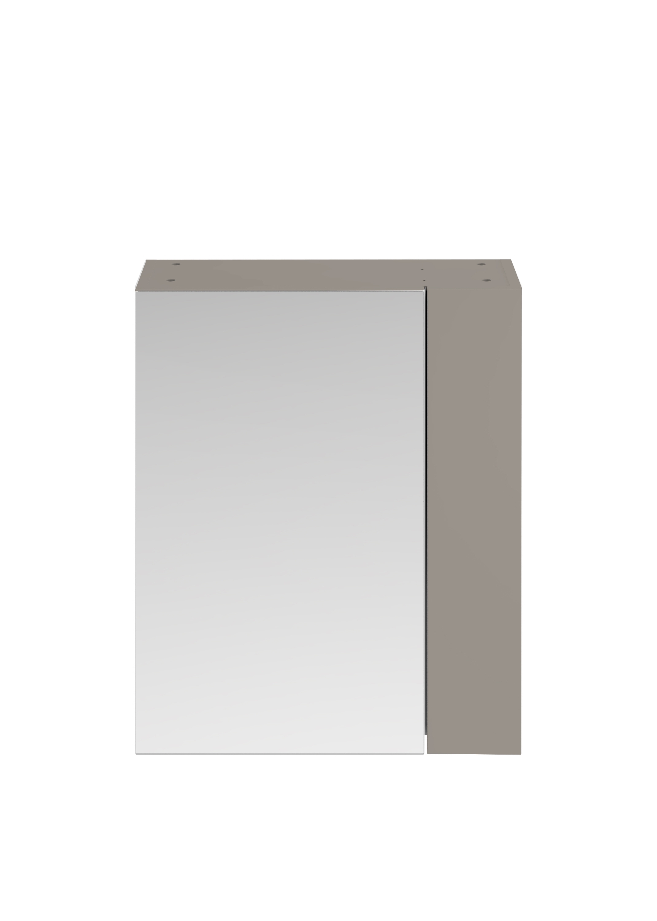 Nuie Athena (75/25) Mirrored Cabinet 600mm Wide - Stone Grey - MOC524 