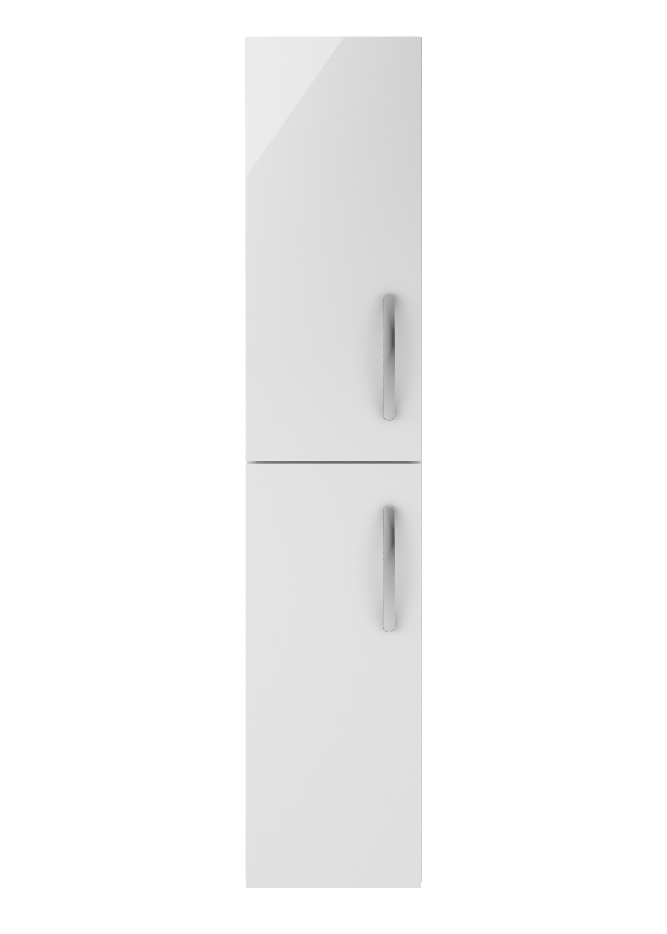 Nuie Athena 2-Door Wall Hung Tall Unit 300mm Wide - Gloss White - MOE162 