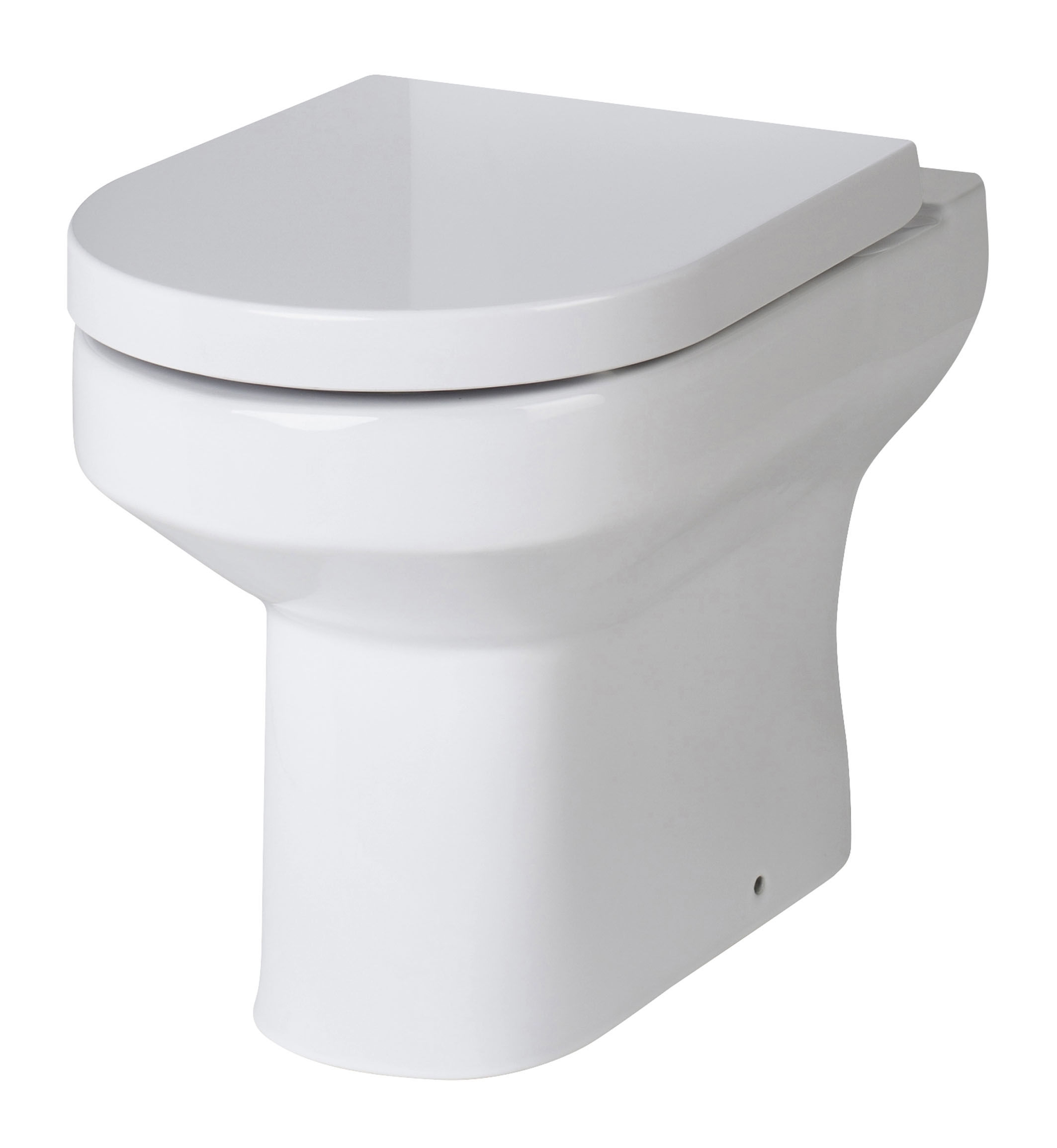 Nuie Harmony White Contemporary Back to Wall Pan - NCH606 