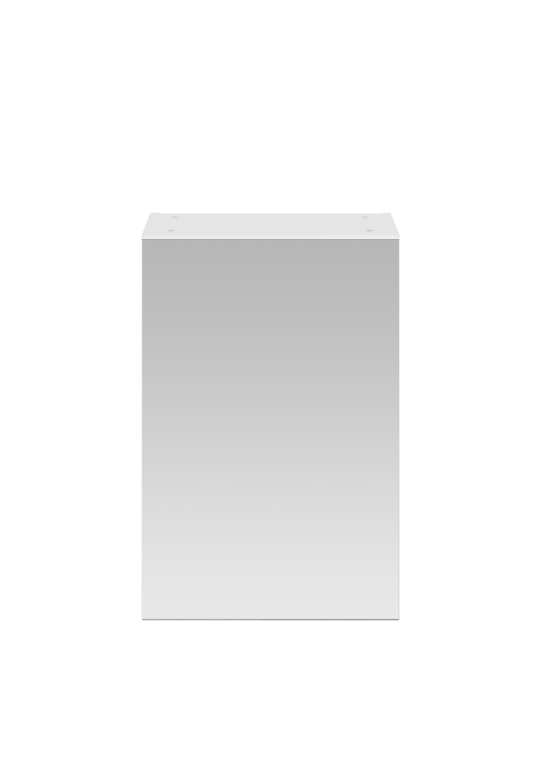 Nuie 1-Door Athena Mirrored Bathroom Cabinet 715mm Height x 450mm Wide - Gloss White - OFF116 