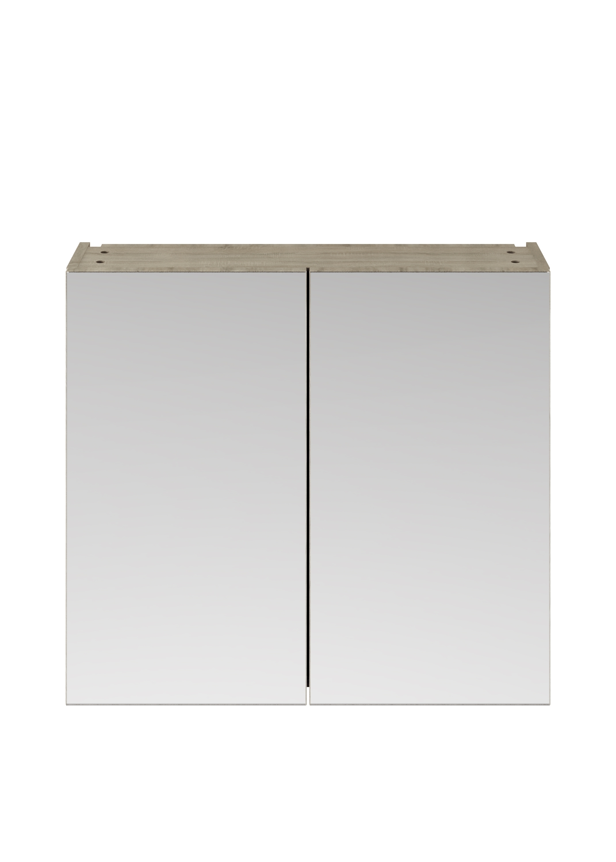 Nuie Athena (50/50) Mirrored Cabinet  800mm Wide - Driftwood - OFF219 