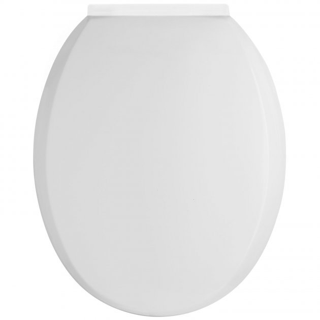 Nuie Round Thermoplastic Soft Close Hinges Toilet Seat - White - NTS008 