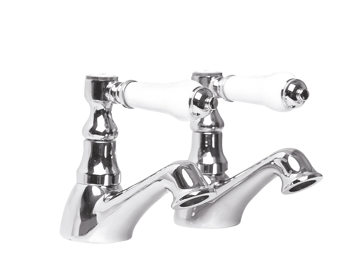 Nuie Bloomsbury Chrome Traditional Basin Taps - XM301 